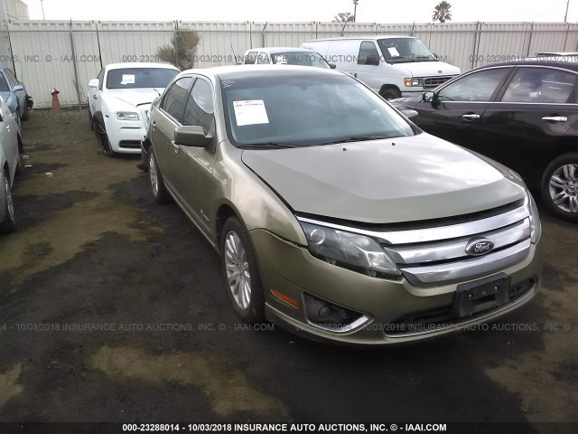 3FADP0L39CR447388 - 2012 FORD FUSION HYBRID GREEN photo 1