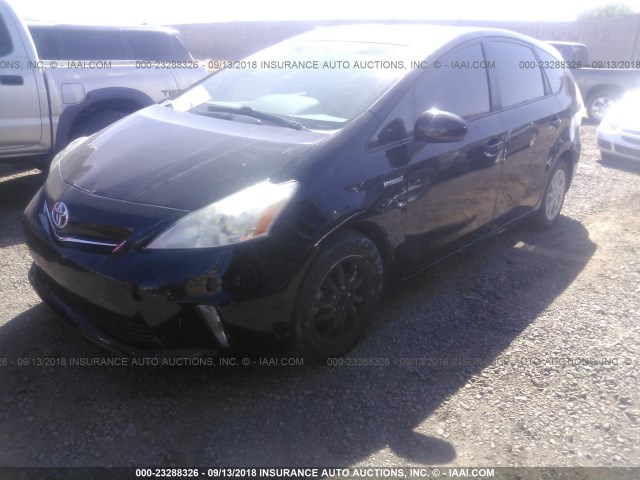 JTDZN3EU2E3337023 - 2014 TOYOTA PRIUS V BLACK photo 2