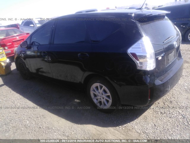 JTDZN3EU2E3337023 - 2014 TOYOTA PRIUS V BLACK photo 3