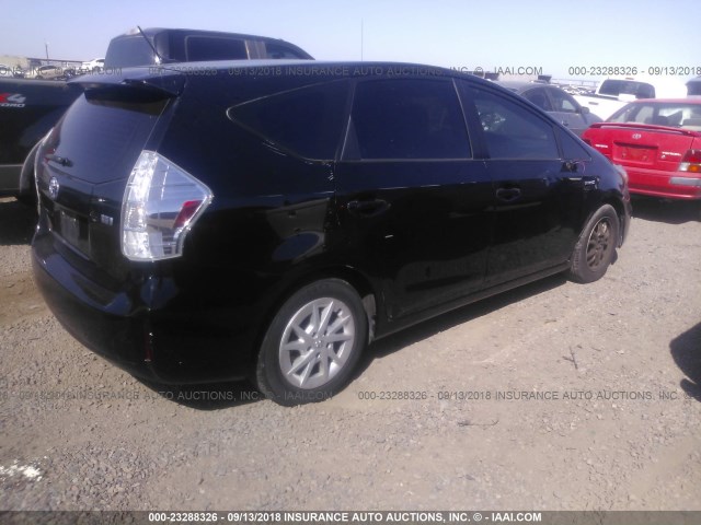 JTDZN3EU2E3337023 - 2014 TOYOTA PRIUS V BLACK photo 4