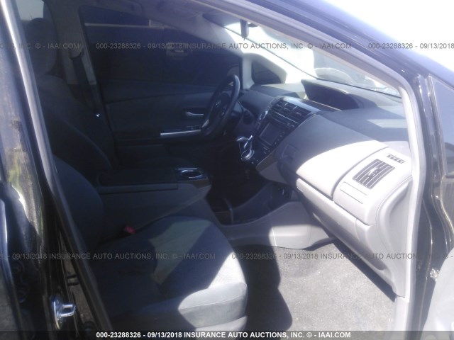 JTDZN3EU2E3337023 - 2014 TOYOTA PRIUS V BLACK photo 5