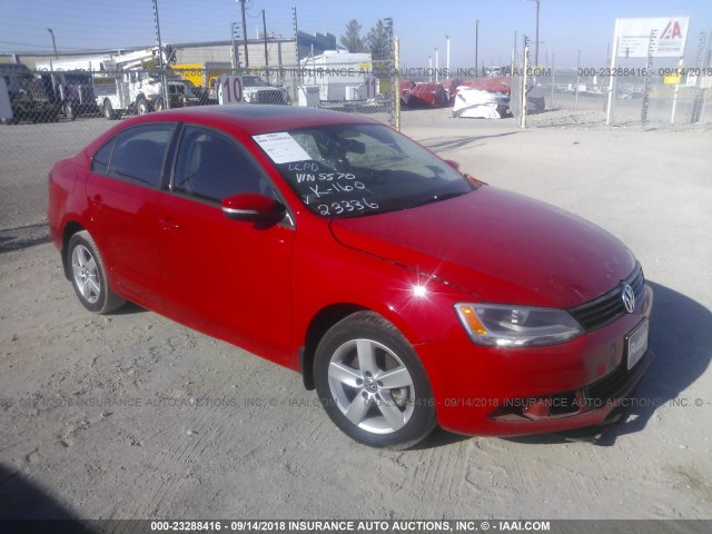 3VWLL7AJ0CM405570 - 2012 VOLKSWAGEN JETTA TDI RED photo 1