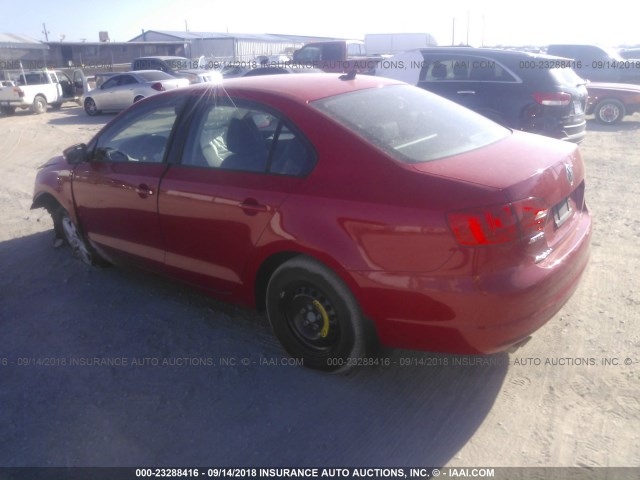 3VWLL7AJ0CM405570 - 2012 VOLKSWAGEN JETTA TDI RED photo 3