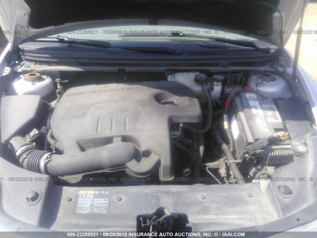 1G1ZC5EU3CF393574 - 2012 CHEVROLET MALIBU 1LT SILVER photo 10