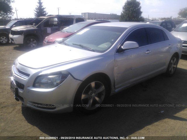 1G1ZC5EU3CF393574 - 2012 CHEVROLET MALIBU 1LT SILVER photo 2