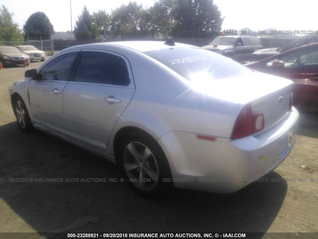 1G1ZC5EU3CF393574 - 2012 CHEVROLET MALIBU 1LT SILVER photo 3