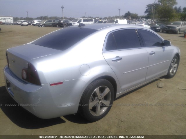 1G1ZC5EU3CF393574 - 2012 CHEVROLET MALIBU 1LT SILVER photo 4