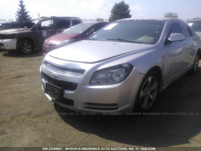 1G1ZC5EU3CF393574 - 2012 CHEVROLET MALIBU 1LT SILVER photo 6