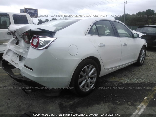 1G11F5SL3FF222697 - 2015 CHEVROLET MALIBU LTZ WHITE photo 4