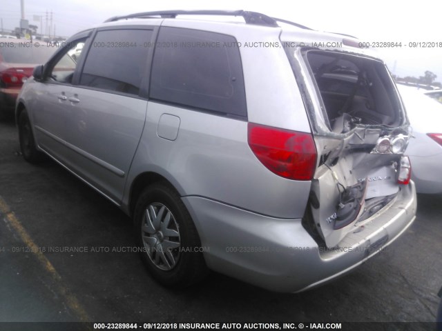 5TDZK23C77S020739 - 2007 TOYOTA SIENNA CE/LE SILVER photo 3