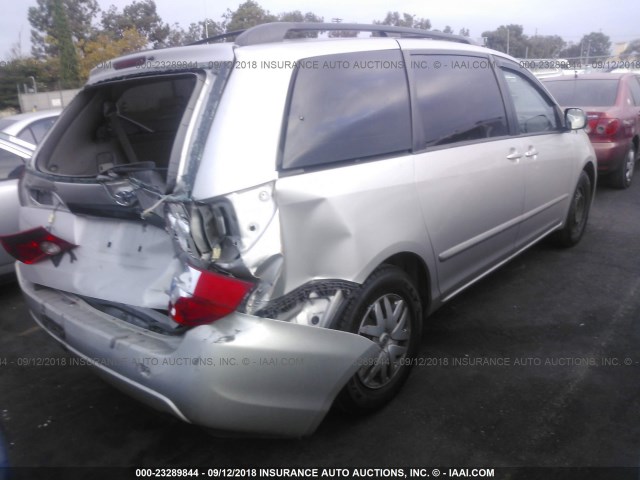 5TDZK23C77S020739 - 2007 TOYOTA SIENNA CE/LE SILVER photo 4