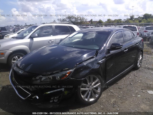 5XXGR4A67FG455546 - 2015 KIA OPTIMA SX BLACK photo 2