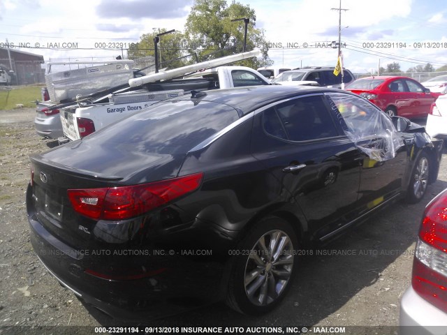 5XXGR4A67FG455546 - 2015 KIA OPTIMA SX BLACK photo 4