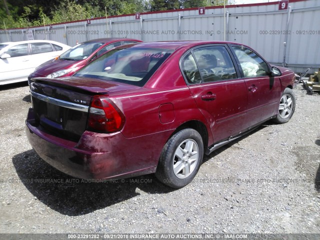 1G1ZT52825F279768 - 2005 CHEVROLET MALIBU LS 红色 照片 4