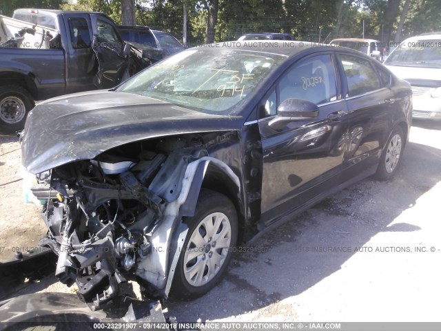 1FA6P0G79E5401779 - 2014 FORD FUSION S BLACK photo 2