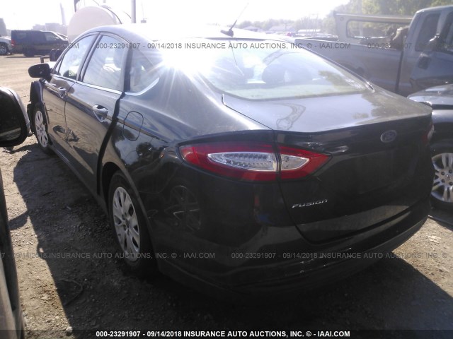 1FA6P0G79E5401779 - 2014 FORD FUSION S BLACK photo 3