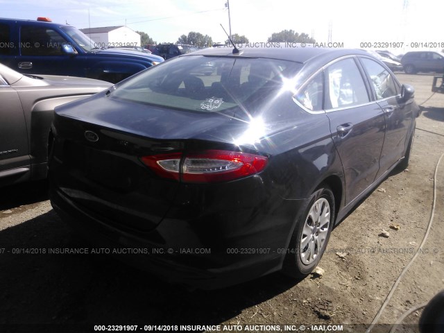 1FA6P0G79E5401779 - 2014 FORD FUSION S BLACK photo 4