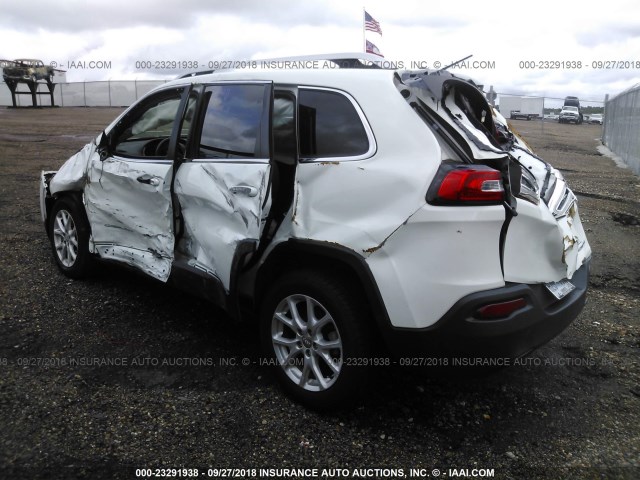 1C4PJLCB7FW596272 - 2015 JEEP CHEROKEE LATITUDE WHITE photo 3