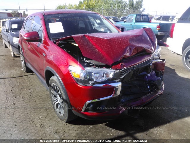 JA4AP3AU6HZ047439 - 2017 MITSUBISHI OUTLANDER SPORT ES/SE RED photo 1