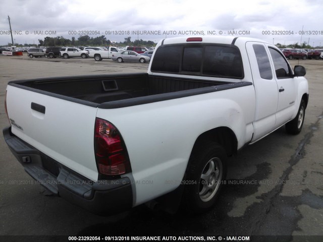 5TETX22N36Z183805 - 2006 TOYOTA TACOMA ACCESS CAB თეთრი ფოტო 4