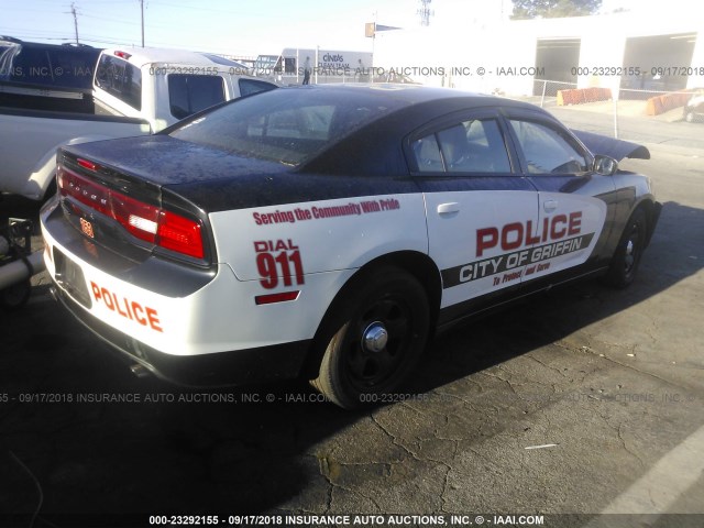 2B3CL1CT5BH540217 - 2011 DODGE CHARGER POLICE BLACK photo 4