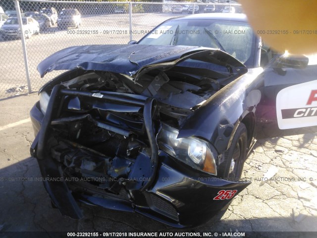2B3CL1CT5BH540217 - 2011 DODGE CHARGER POLICE BLACK photo 6