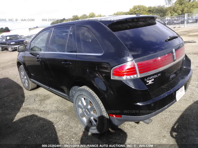 2LMDU68CX7BJ33641 - 2007 LINCOLN MKX BLACK photo 3