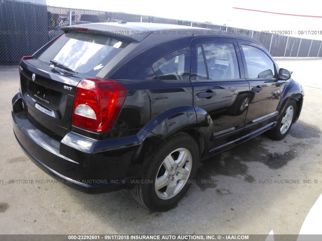 1B3HB48BX7D313894 - 2007 DODGE CALIBER SXT BLACK photo 4