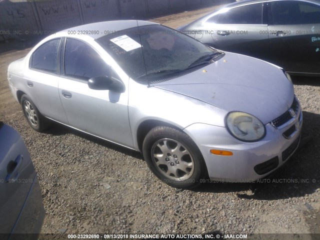 1B3ES26C54D575241 - 2004 DODGE NEON SE SILVER photo 1