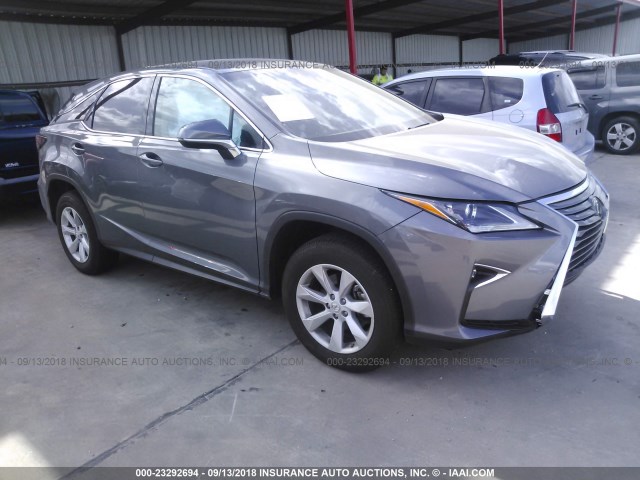 2T2ZZMCA0HC057952 - 2017 LEXUS RX 350/BASE/F SPORT GRAY photo 1