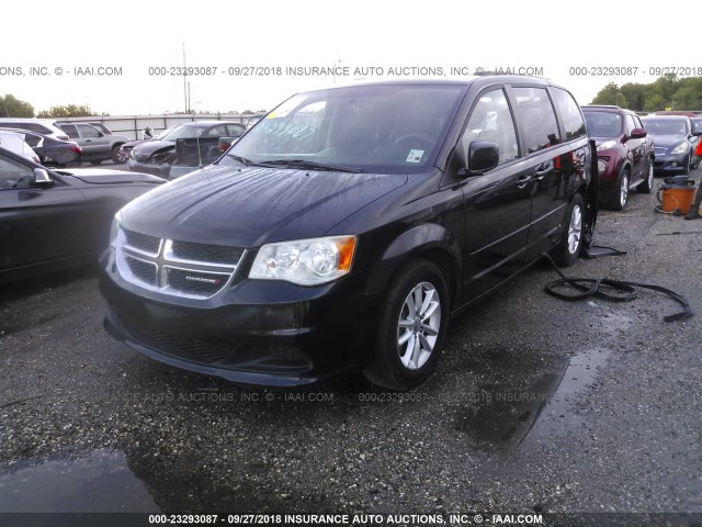 2C4RDGCG9ER266868 - 2014 DODGE GRAND CARAVAN SXT BLACK photo 2