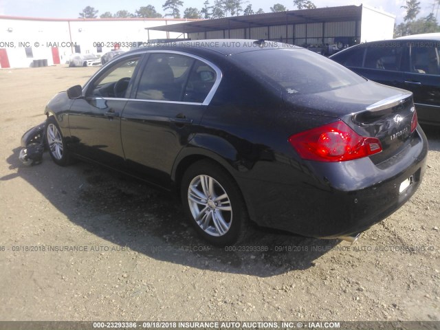 JN1CV6AR8DM752318 - 2013 INFINITI G37 BLACK photo 3