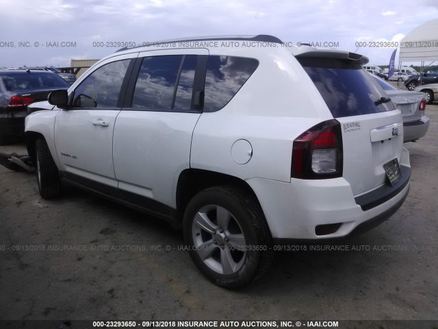 1C4NJCBA8GD568154 - 2016 JEEP COMPASS SPORT WHITE photo 3