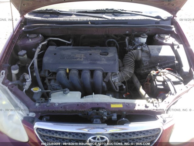 1NXBR32E17Z803231 - 2007 TOYOTA COROLLA CE/LE/S MAROON photo 10