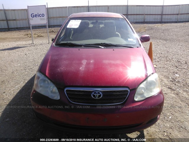 1NXBR32E17Z803231 - 2007 TOYOTA COROLLA CE/LE/S MAROON photo 6