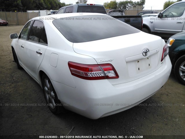 4T4BF3EK4BR088549 - 2011 TOYOTA CAMRY SE/LE/XLE WHITE photo 3