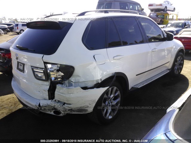 5UXZV4C55D0G53812 - 2013 BMW X5 XDRIVE35I WHITE photo 4