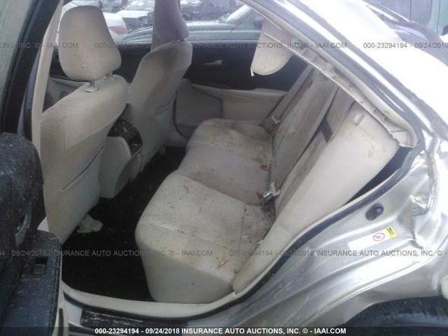 4T4BF1FK4DR321979 - 2013 TOYOTA CAMRY L/SE/LE/XLE BEIGE photo 8