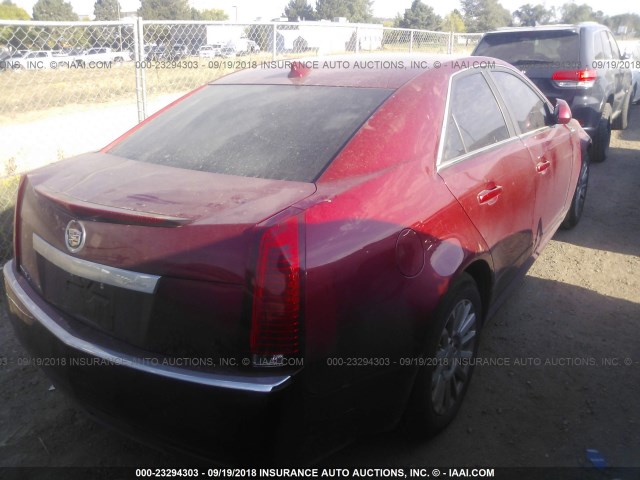 1G6DG5EY9B0102993 - 2011 CADILLAC CTS LUXURY COLLECTION RED photo 4