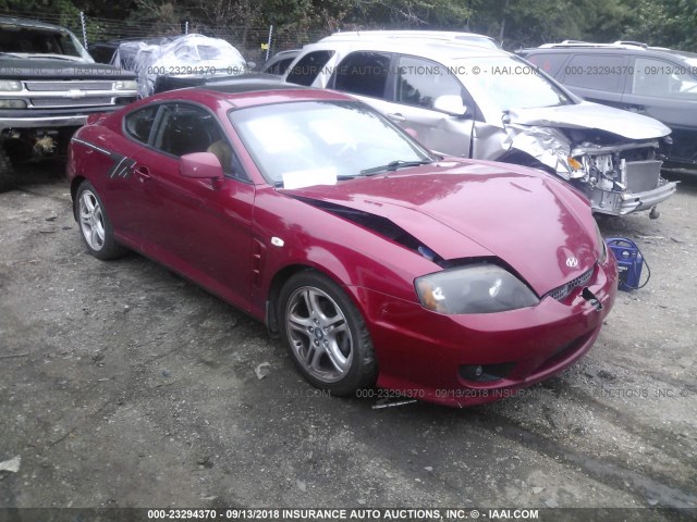 KMHHN65F56U202852 - 2006 HYUNDAI TIBURON GT/SE/GT LIMITED RED photo 1