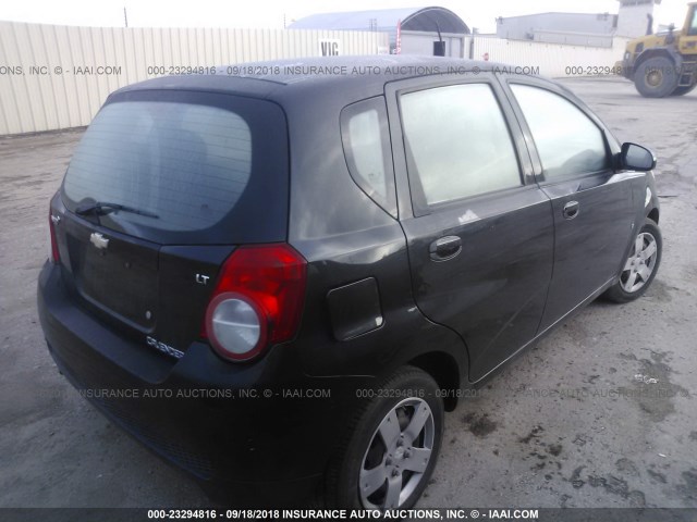 KL1TD66E69B657823 - 2009 CHEVROLET AVEO LS/LT BLACK photo 4