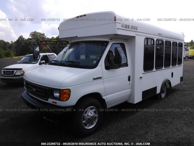 1FDSE35L97DA00835 - 2007 FORD ECONOLINE E350 SUPER DUTY CTWAY VAN WHITE photo 2