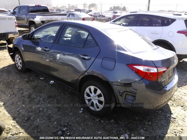 5YFBURHE4GP506948 - 2016 TOYOTA COROLLA L/LE/LE PLS/PRM/S/S PLS GRAY photo 3