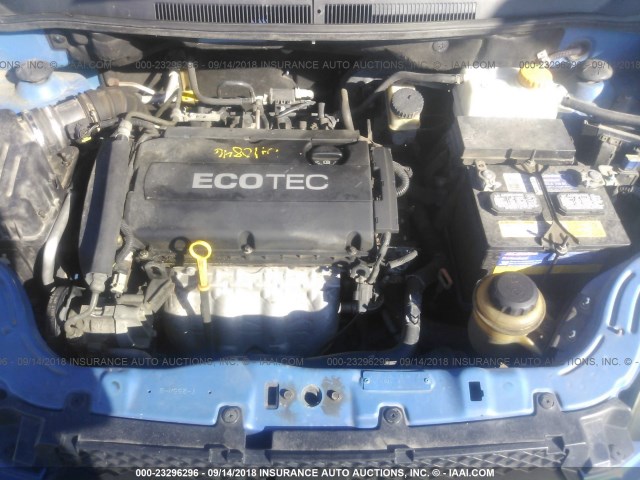 KL1TD5DE4AB124743 - 2010 CHEVROLET AVEO LS/LT BLUE photo 10