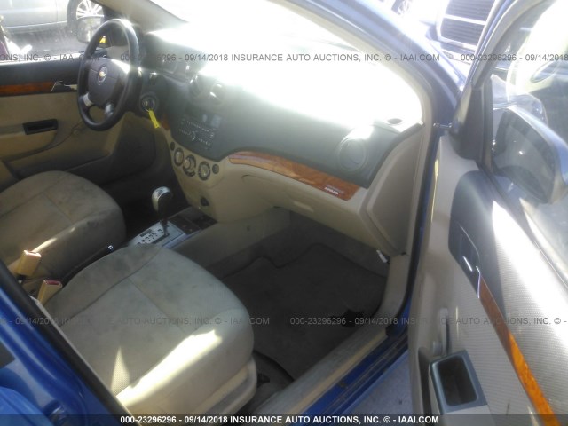 KL1TD5DE4AB124743 - 2010 CHEVROLET AVEO LS/LT BLUE photo 5