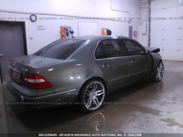 JTHBN36F965047982 - 2006 LEXUS LS GRAY photo 4