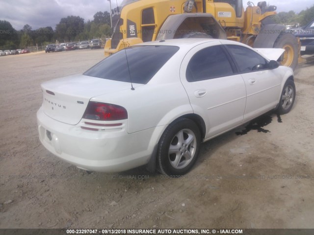 1B3EL46X66N244595 - 2006 DODGE STRATUS SXT WHITE photo 4