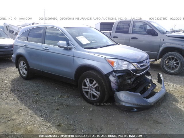 5J6RE4H75BL063771 - 2011 HONDA CR-V EXL Light Blue photo 1