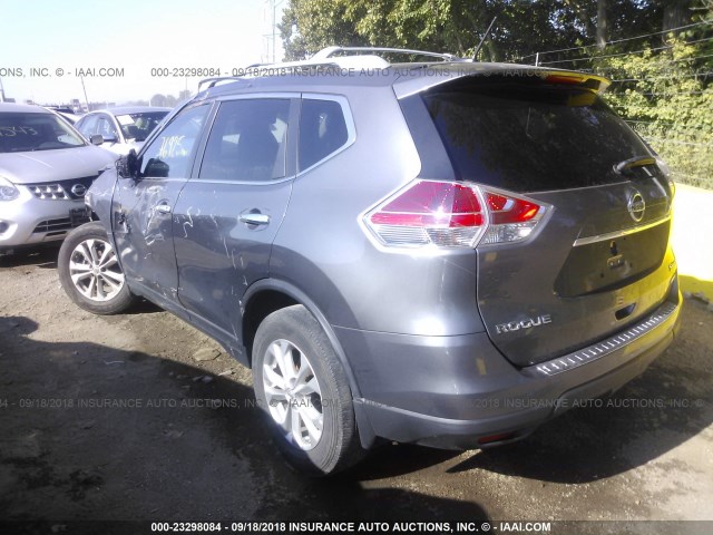 5N1AT2MV7EC781730 - 2014 NISSAN ROGUE S/SL/SV GRAY photo 3