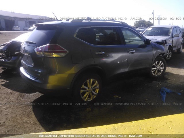 5N1AT2MV7EC781730 - 2014 NISSAN ROGUE S/SL/SV GRAY photo 4